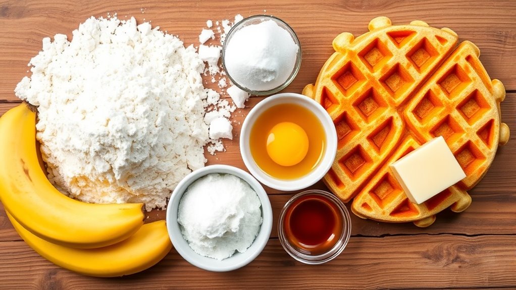 banana waffle ingredient essentials