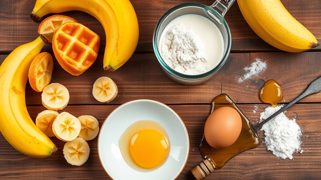 banana waffles ingredient list