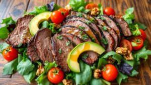 beef brisket salad preparation