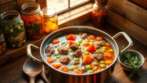 beef vegetable soup canning