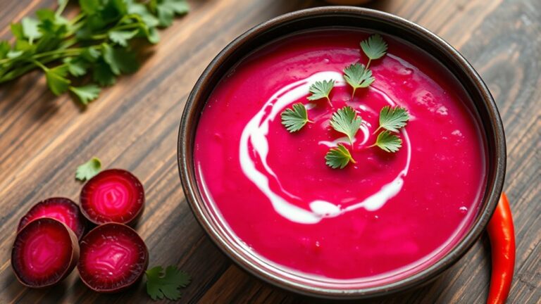 beetroot soup with chinese flavors