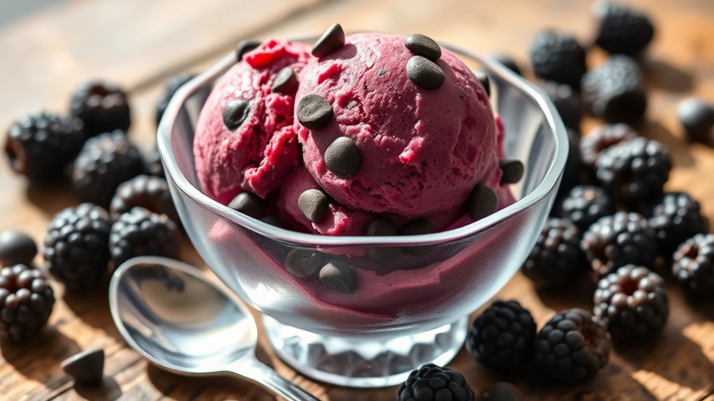 black raspberry chocolate chip ice cream