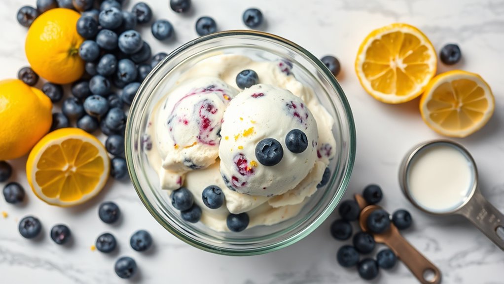 blueberry lemon cream mixture