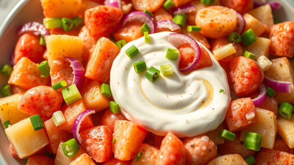 boldly plated potato salad