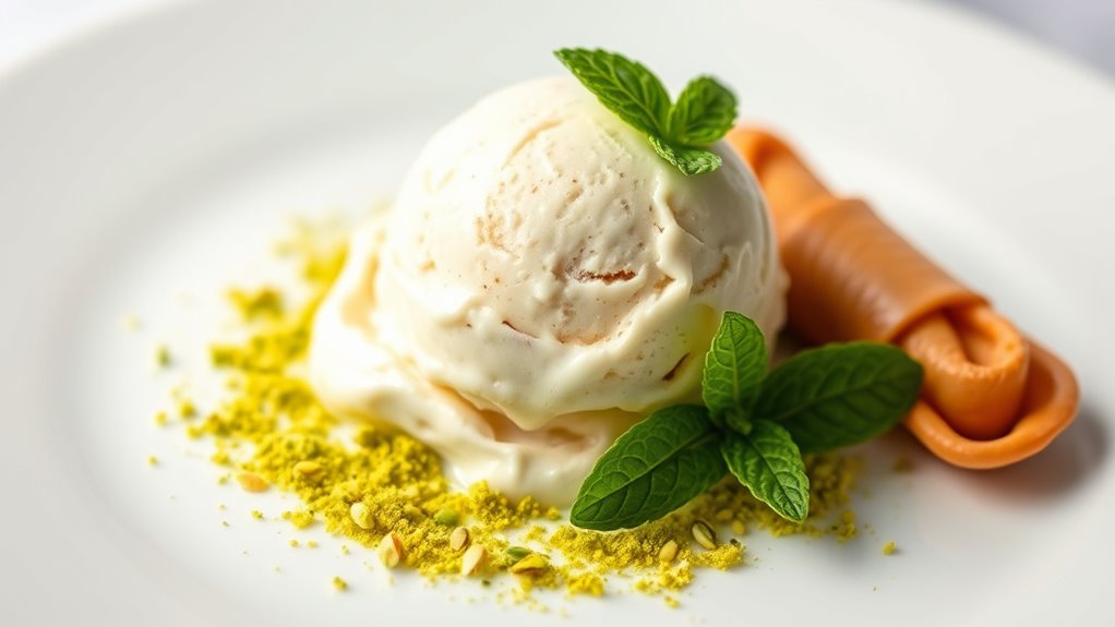 bright creamy textured ice cream