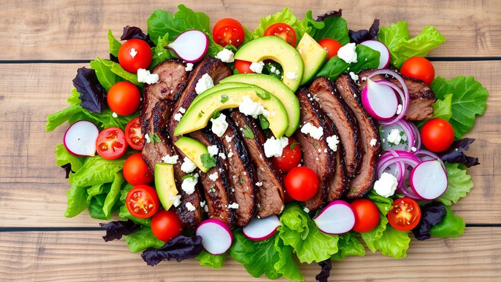 brisket salad with herbs