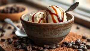 cappuccino flavored frozen dessert