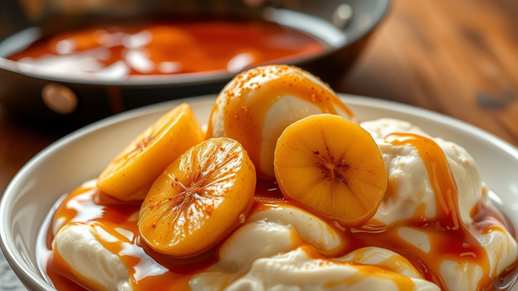 caramelized bananas with flavor