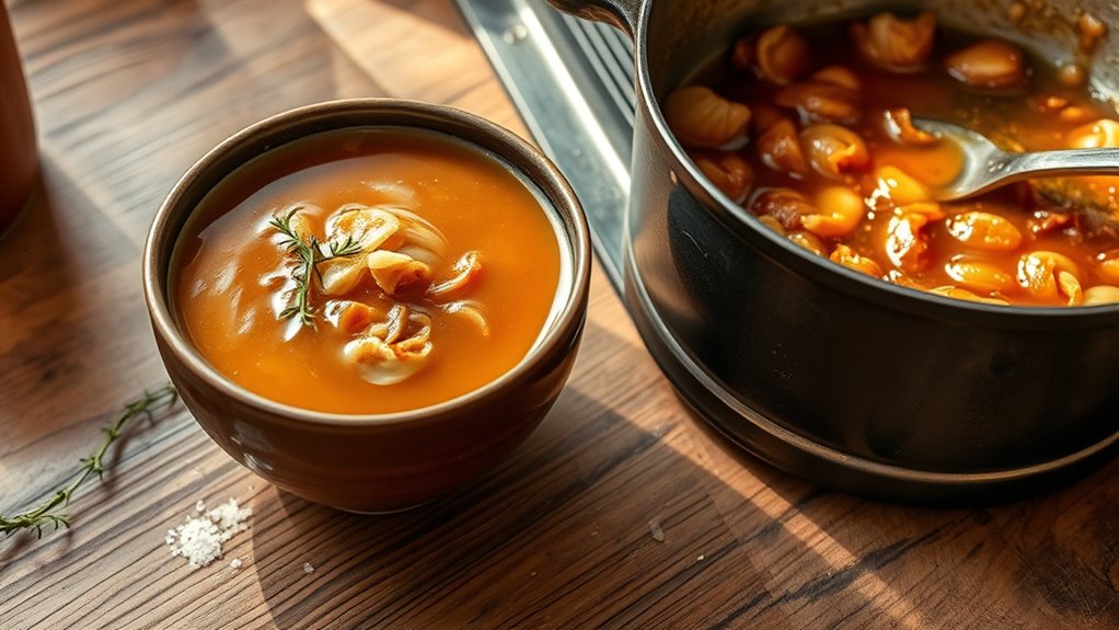 caramelized onion soup preparation