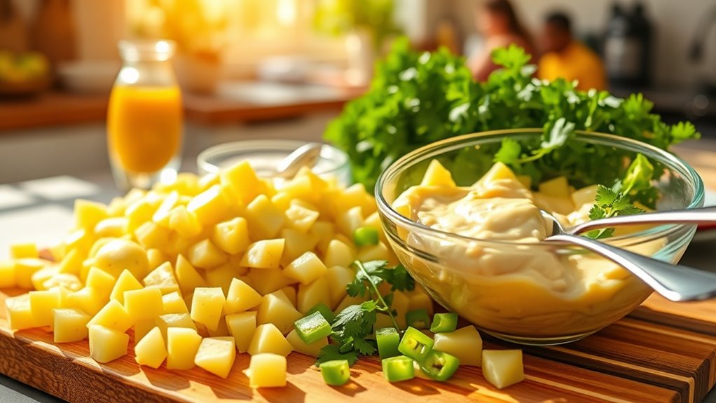 careful potato salad preparation