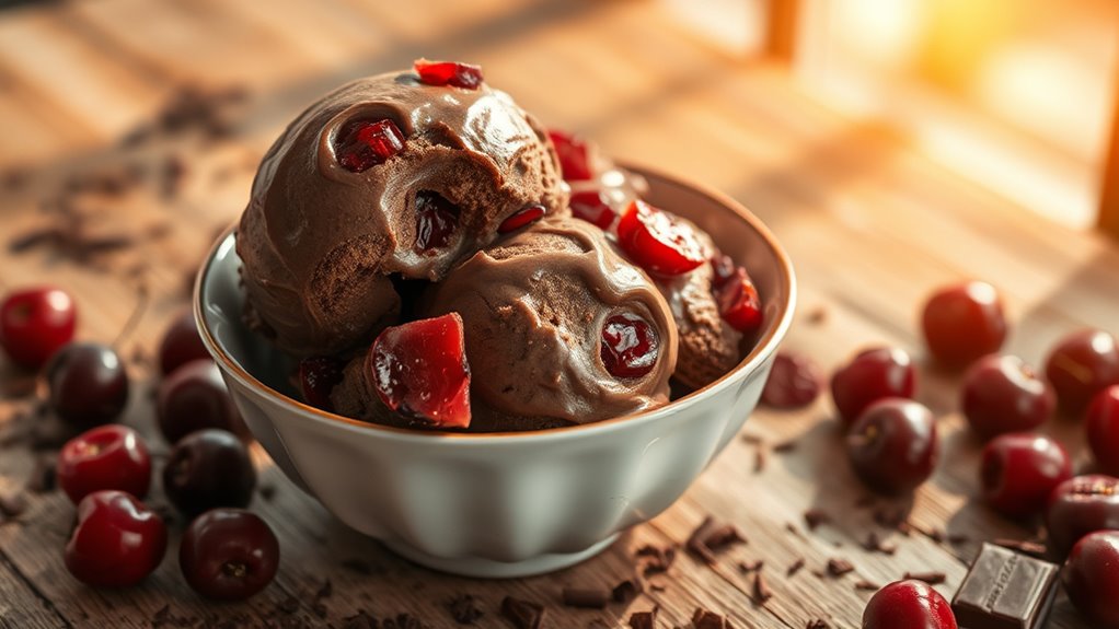 cherry chocolate chunk ice cream