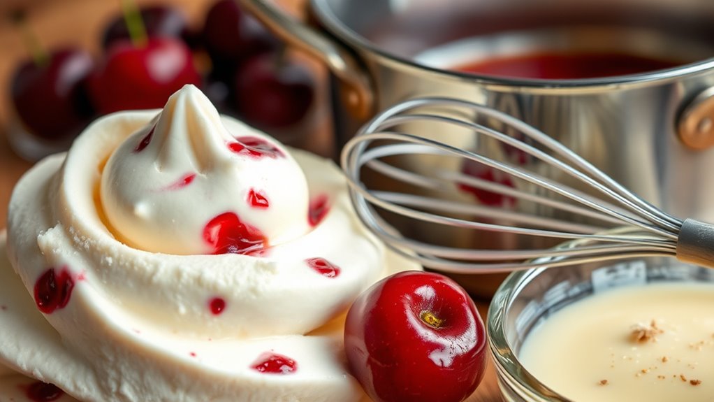 cherry custard ice cream techniques