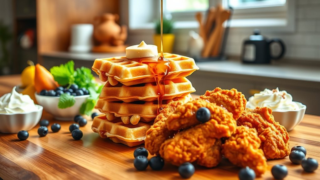 chicken marinated waffle batter