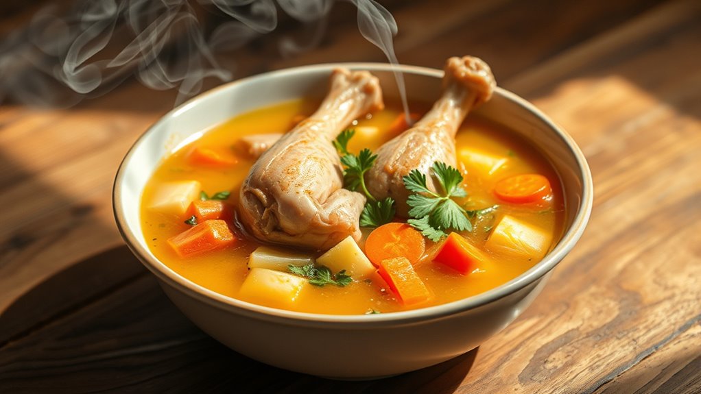 chicken soup with legs
