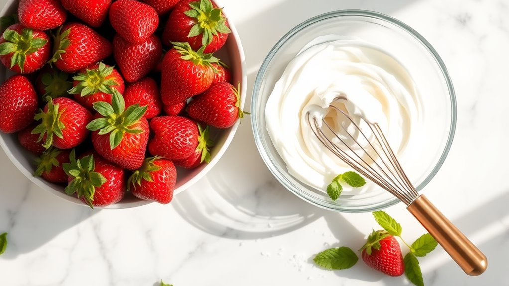 chill tools whip strawberries