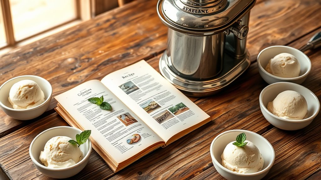 chilled ice cream presentation