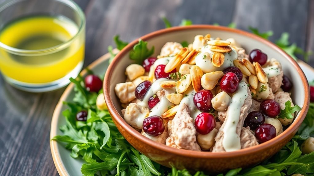 chilled salad with garnishes