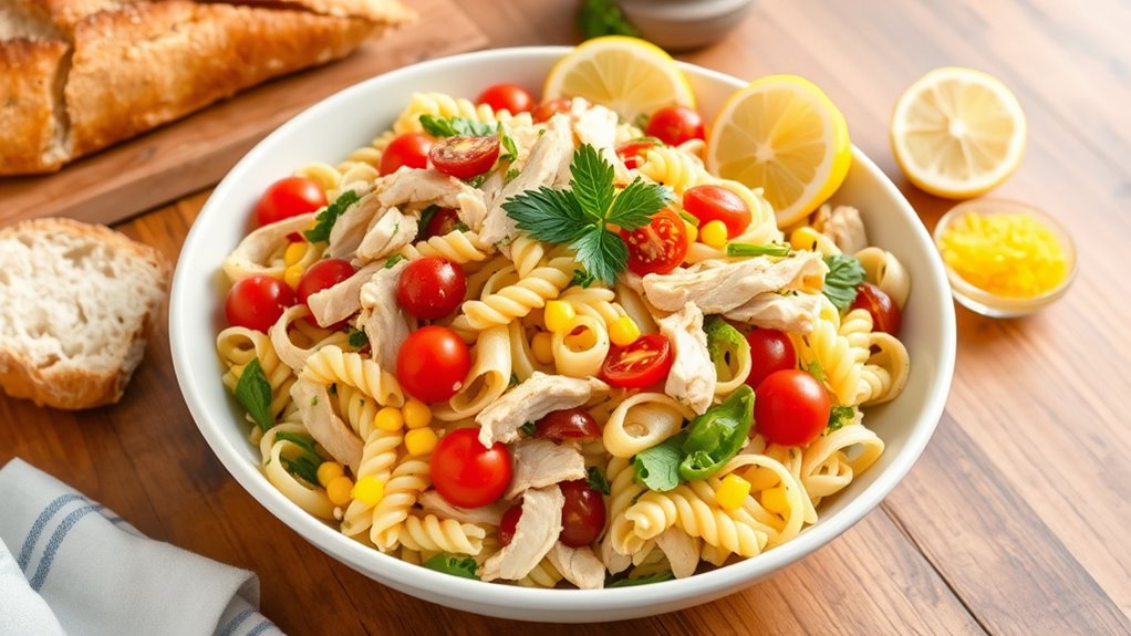 chilled turkey pasta salad