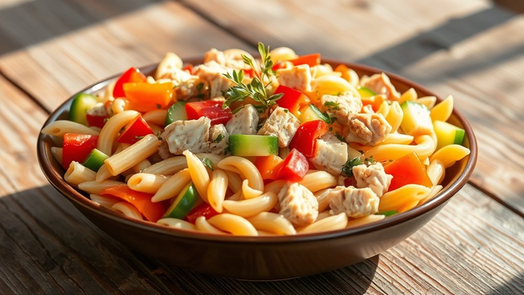 chilled turkey pasta salad