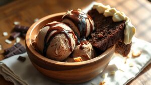 chocolate cake ice cream