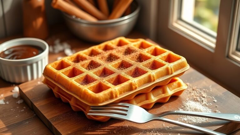 churro waffle cooking guide