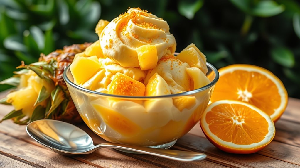 citrus flavored frozen dessert