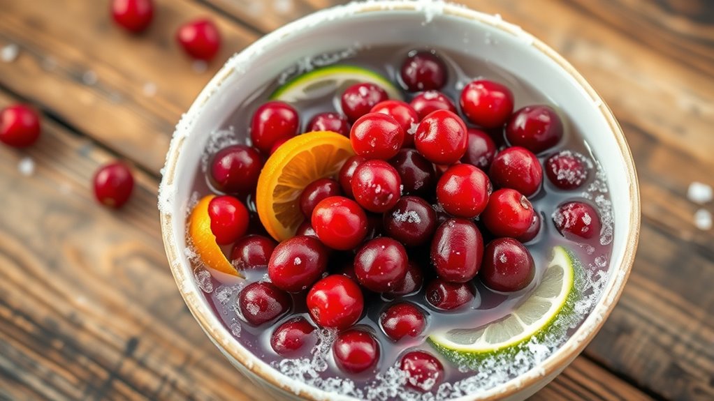 citrus infused berry mixture