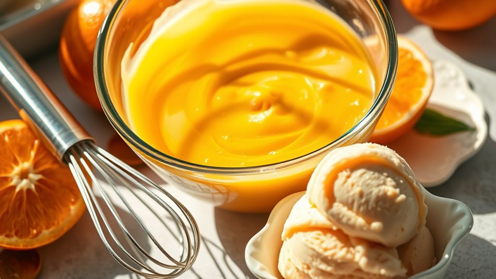 citrus infused creamy mixture