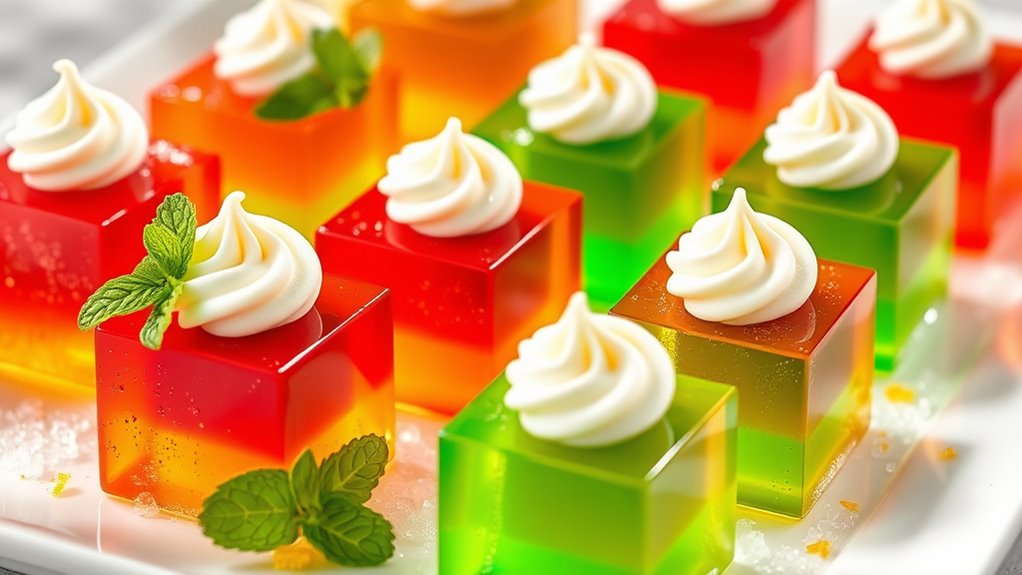 clean appealing jell o presentation