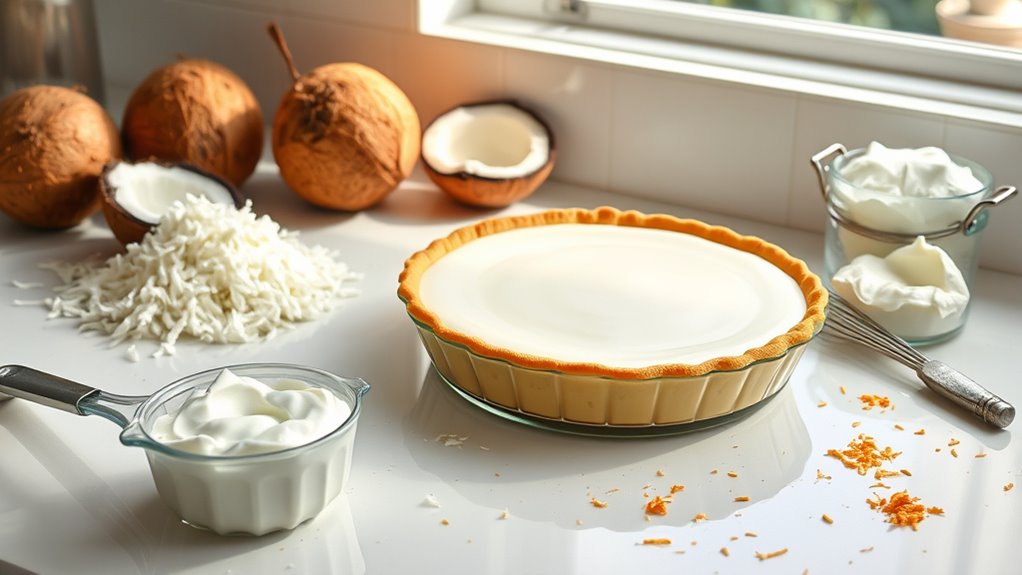 coconut cream pie preparation