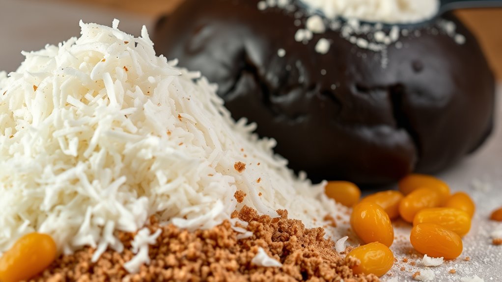 coconut filled sweet dough
