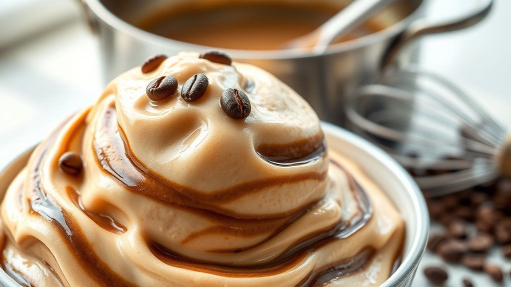 coffee infused custard ice cream