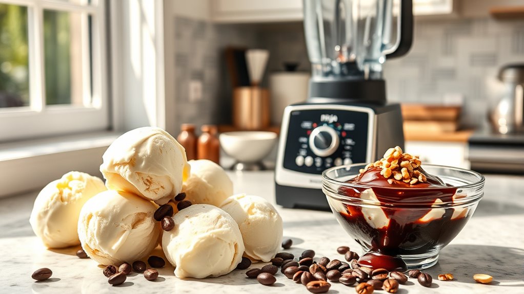 coffee infused ice cream preparation