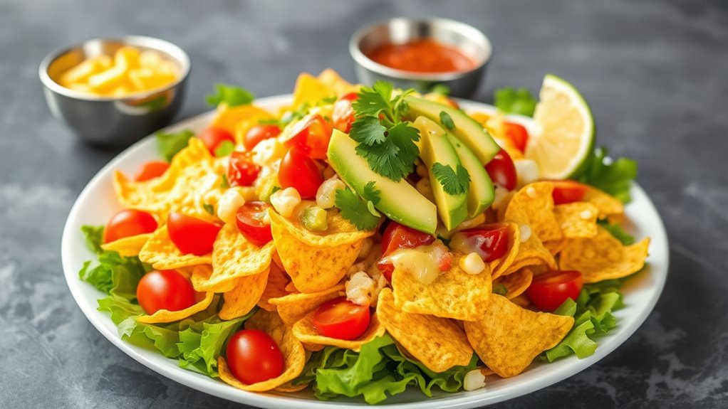 colorful balanced salad presentation