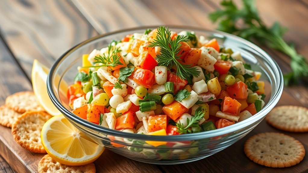 colorful fresh salad presentation