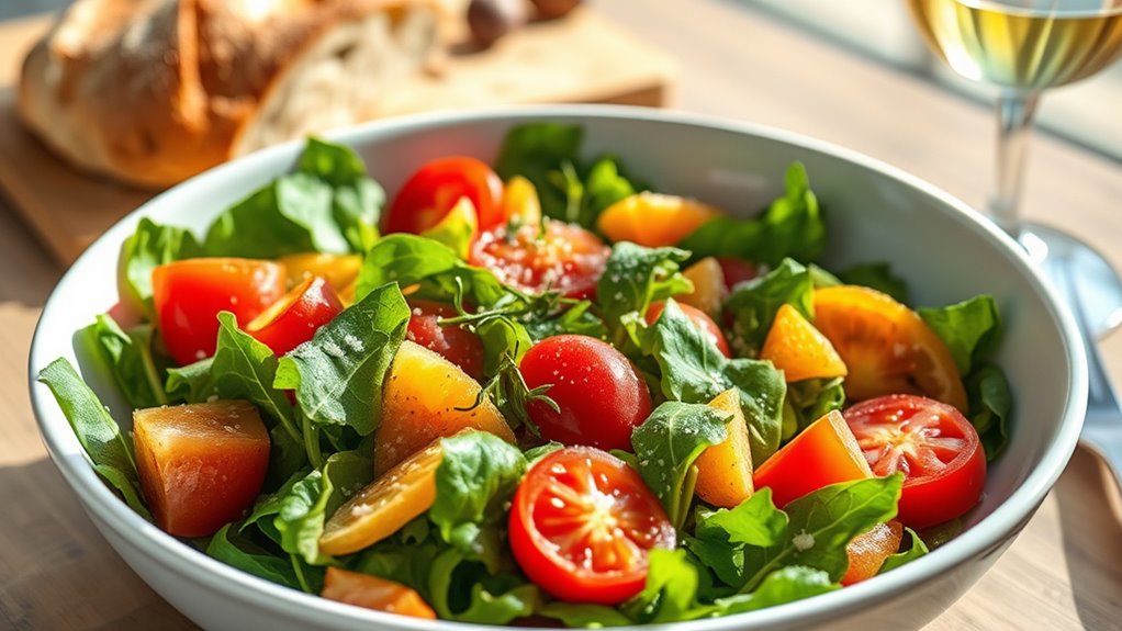colorful fresh salad presentation
