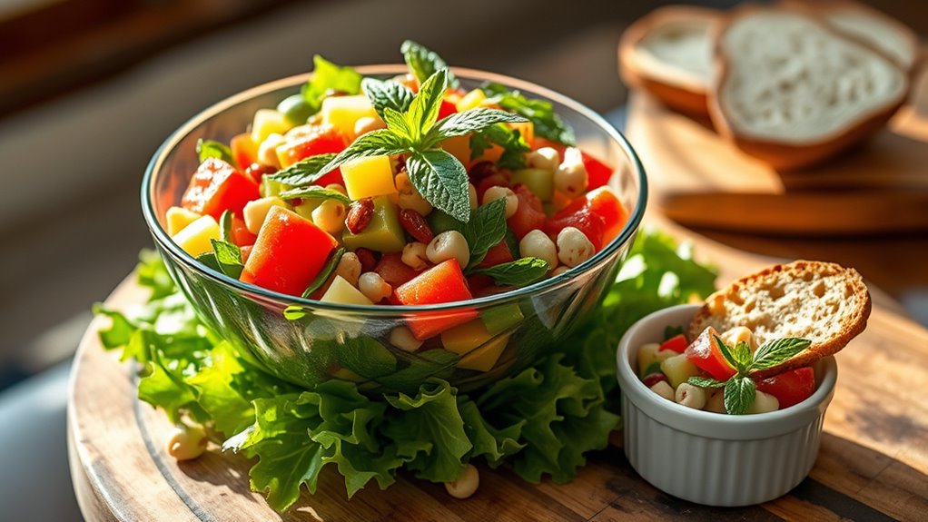 colorful salad presentation ideas
