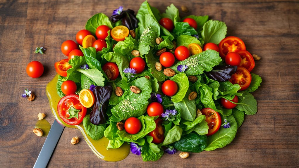 colorful textured salad presentation