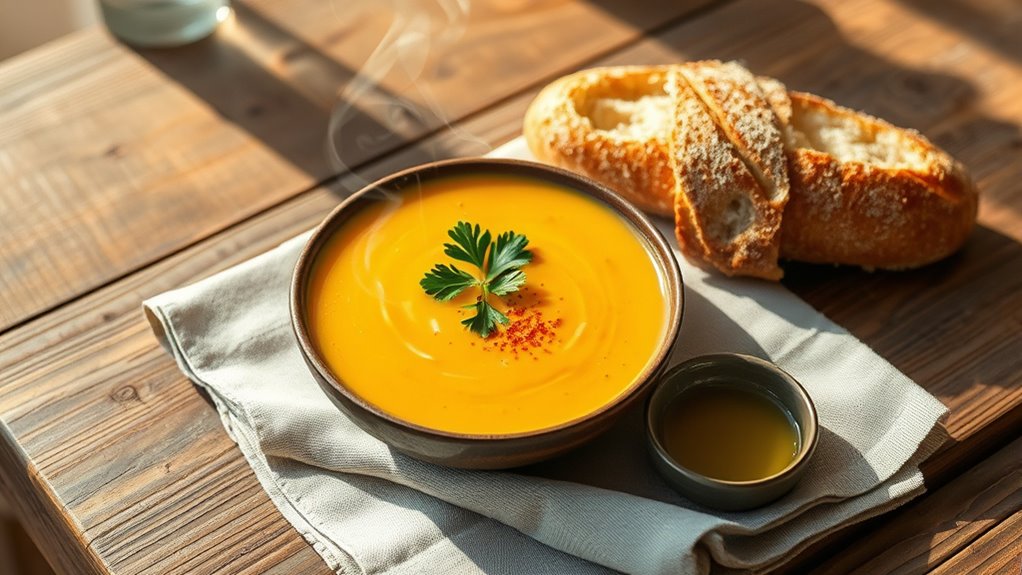 comforting bowl with garnishes