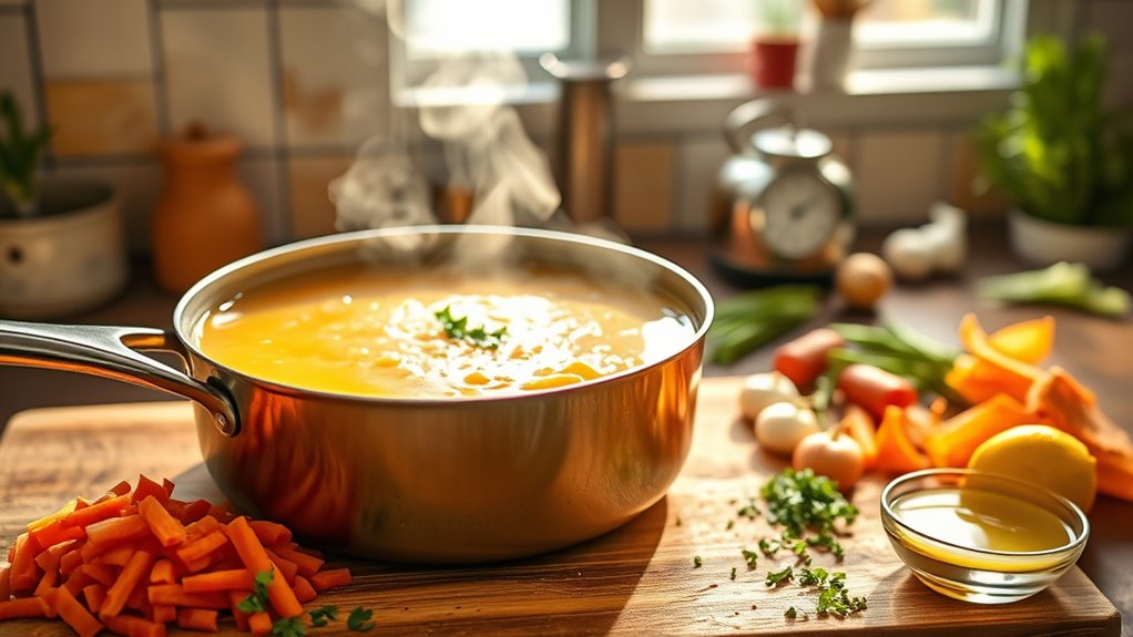 comforting chicken noodle soup