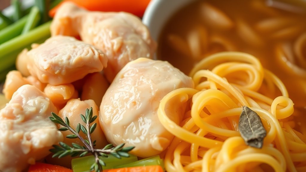 comforting chicken noodle soup