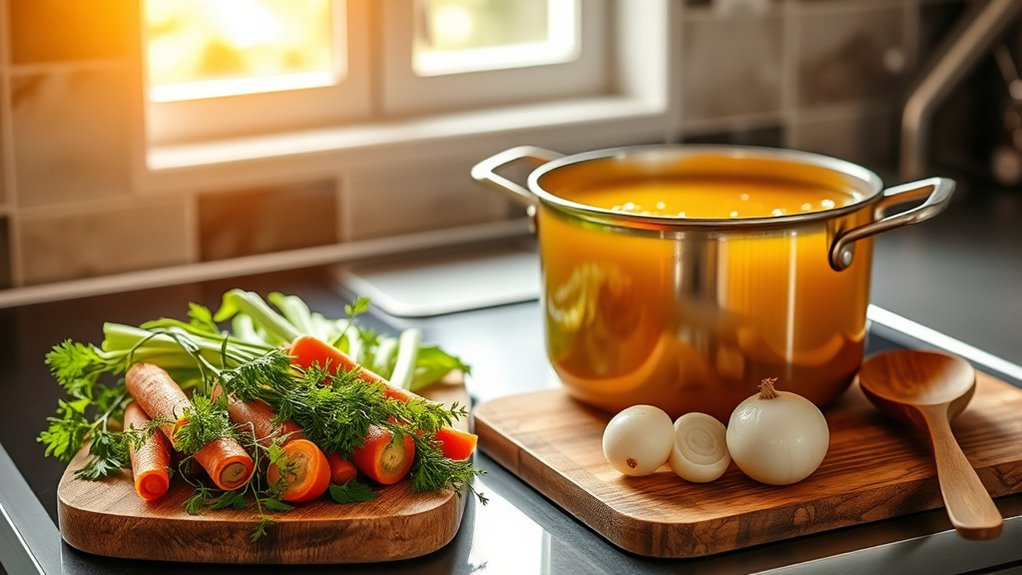 comforting chicken soup preparation