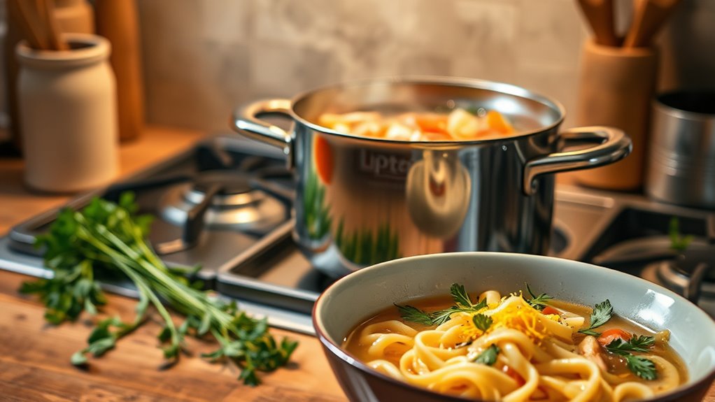 comforting flavorful soup preparation