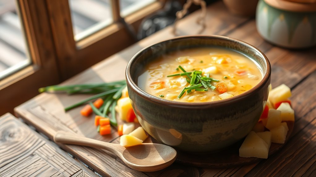 comforting rustic potato soup