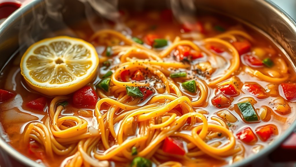 comforting soup cooking process