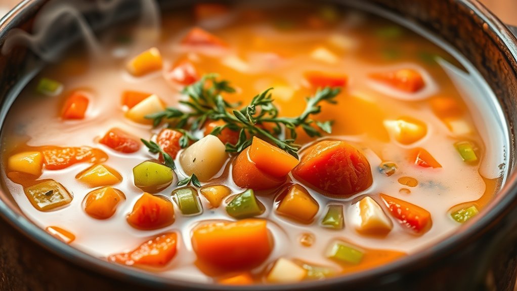 comforting vegetable broth creation