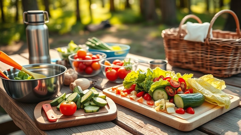 compact camping salad kit