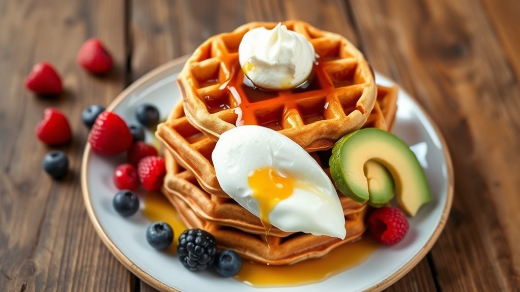 complement wholemeal waffle toppings
