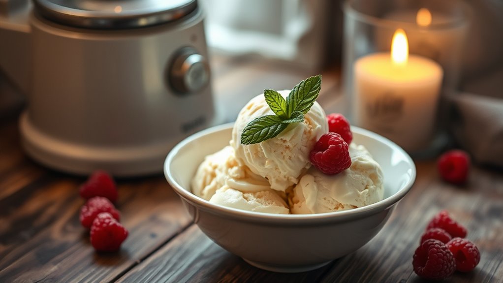 consistent ice cream serving