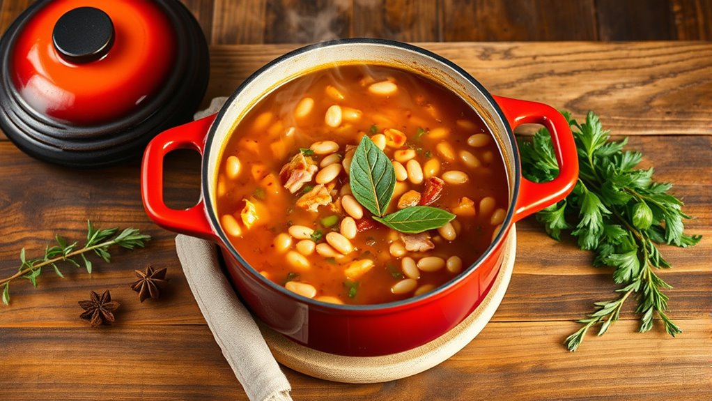 cook beans with ham